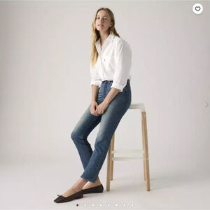 Levi’s Wedgie Straight Ankle Jeans Womens W25 L28 Outer Point Medium Wash NWT